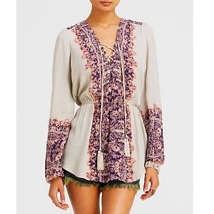 NWT Free People XS Wildest Moments Tunic Dress Tea